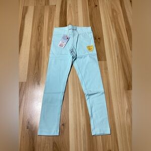 Cat & Jack Girls Light Blue Leggings (XS 4/5)